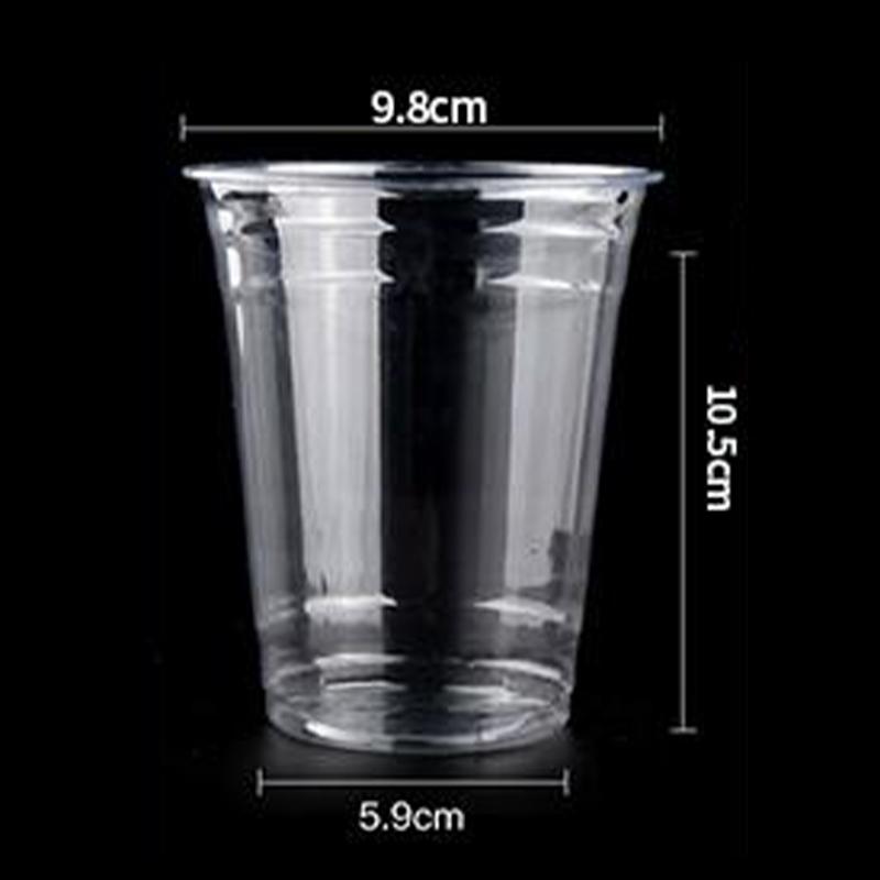 Disposable Coffee Cup INS Style Transparent Thickened Milk Tea Cup with Lids Suitable for Smoothies Cold Drinks Party Supplies