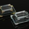 Pyramid Crystal Metal Ornament: Luxury Display Plate for Jewelry, Minerals, Figurines, & Wine