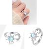 Sun Pendant Adjustable Copper Ring With Bright Finish For Women Gift