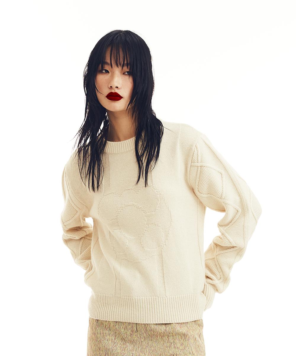Love Crazy Wild Man Love Sweater Ivory Ivory/2
