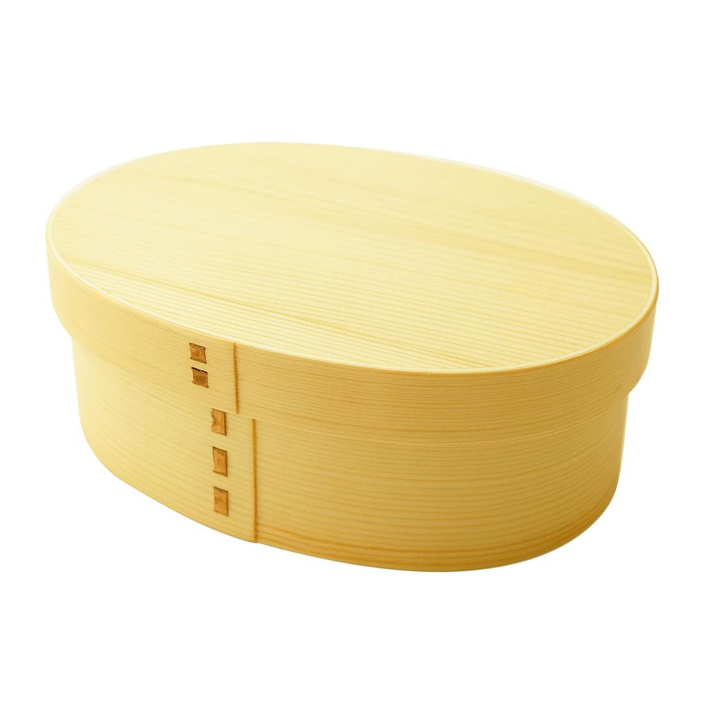 Osaka Choseido Magewappa Bento with Lunch Bonus Brown Band Box, Oval, Dividers, 720cc, Band, Included,