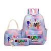 Rhythm Box Music Game Heat Transfer Backpack Sprunki Primary and Secondary School Students Children's Cute Schoolbag Three-piece Set