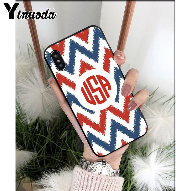 

Yinuoda America USA Flag TPU Soft Silicone Phone Case for Apple iPhone 8 7 6 6S Plus X XS MAX 5 5S SE XR 11 11pro max Cover iphone XSMAX