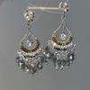 European and American Exaggerated Heavy Industry Crystal Fringed Earrings Femininity High-end Atmospheric Earrings Earrings Trendy, New Popular Models