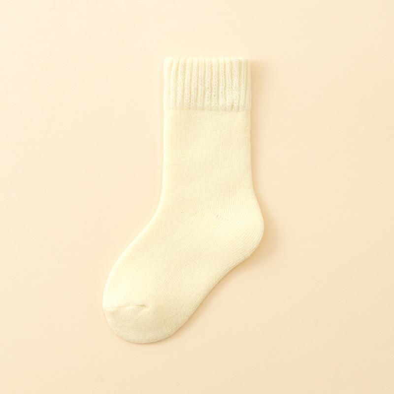 

Дитячі вовняні шкарпетки Дитячі хлопчики дівчатка М які термопанчохи для немовлят Модні суцільні кольори Дитяча осінь зима кашемірові плюшеві шкарпетки M (6-8 Year) жовтий