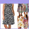 Damen Sommer Boho Blumen-Trägerkleid Mit Bequemem Lockerem Schnitt Für Lässige Strandausflüge