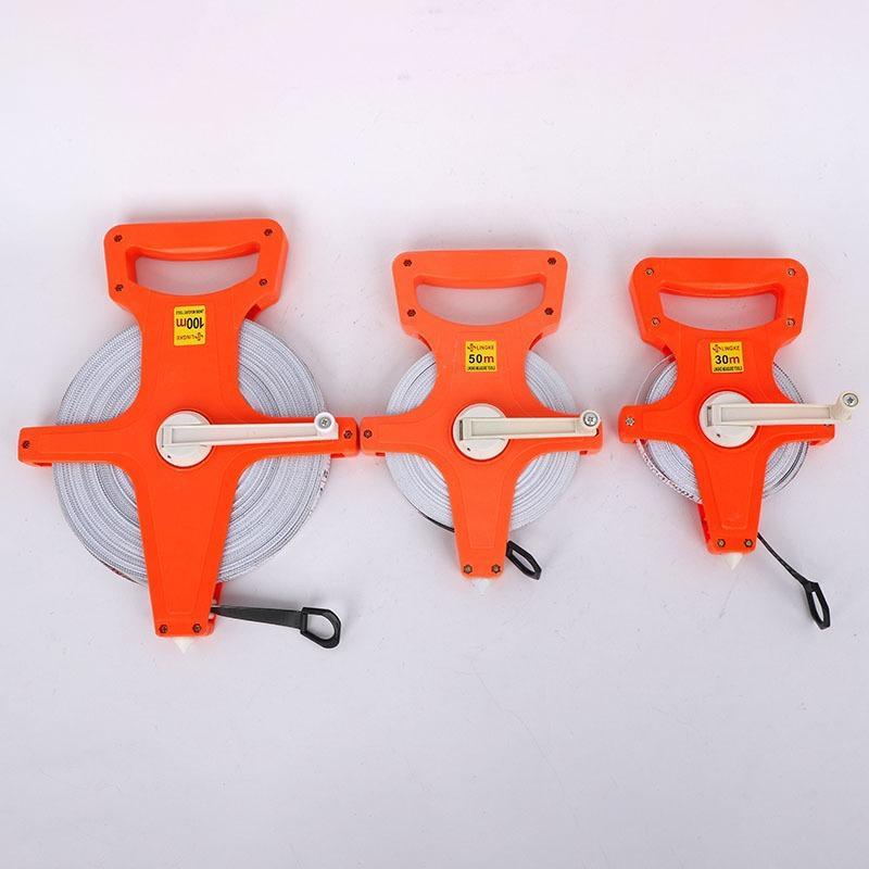 Heavy Duty Thickened Tape Measure Plastic Open Reel Handheld Measuring Ruler for Road Survey Construction Home Renovation Projects