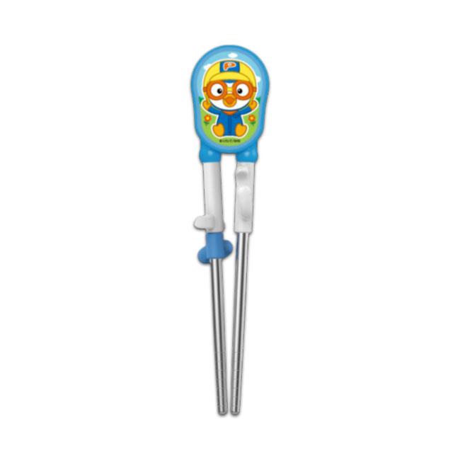 EDISON Pororo Stainless Steel Stage 2 Learning Chopsticks for Kids (Right Hand)