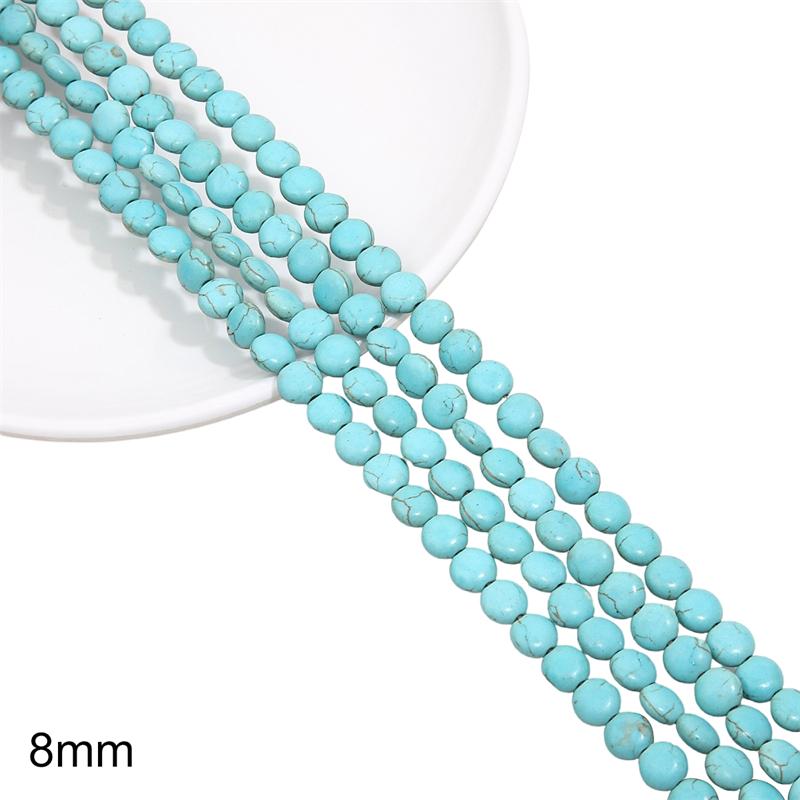 1 Strand 38CM Blue Turquoises Stone Chain Charm Beads Chain DIY Bracelet Necklace Jewelry Making