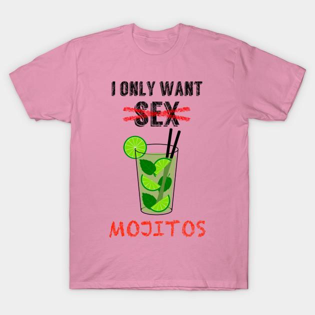 T Shirt Women I Only Want... Mojitos Harajuku Print Kawaii Tshirt Summer Short Sleeve Female T-Shirt Top Tee