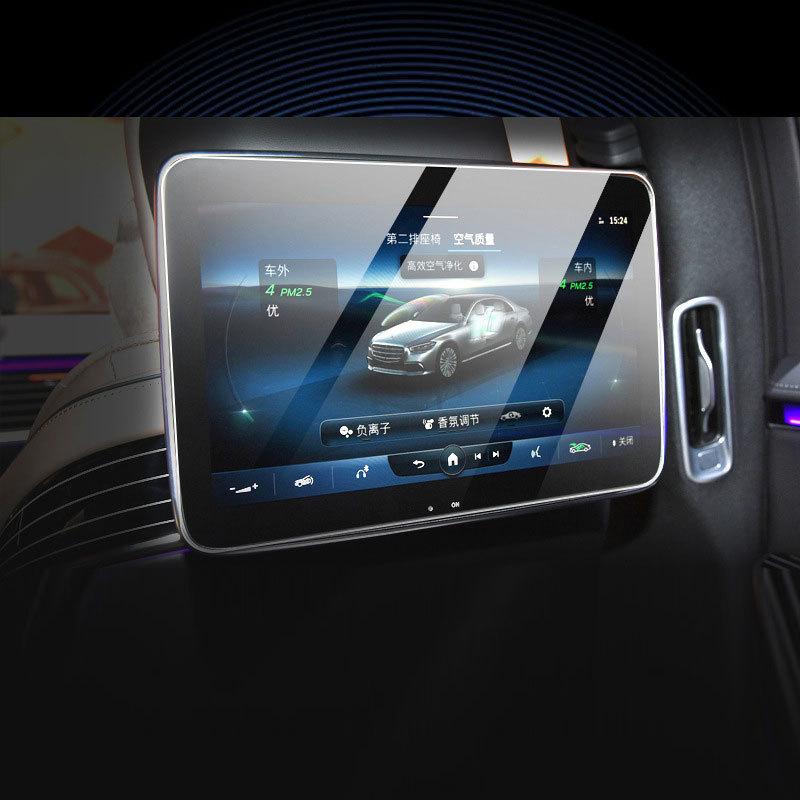 Tempered Glass Screen Protector For Mercedes Benz S Class W221 W222 2014-2024 Car Rear Seat anti-sctatch Accessories