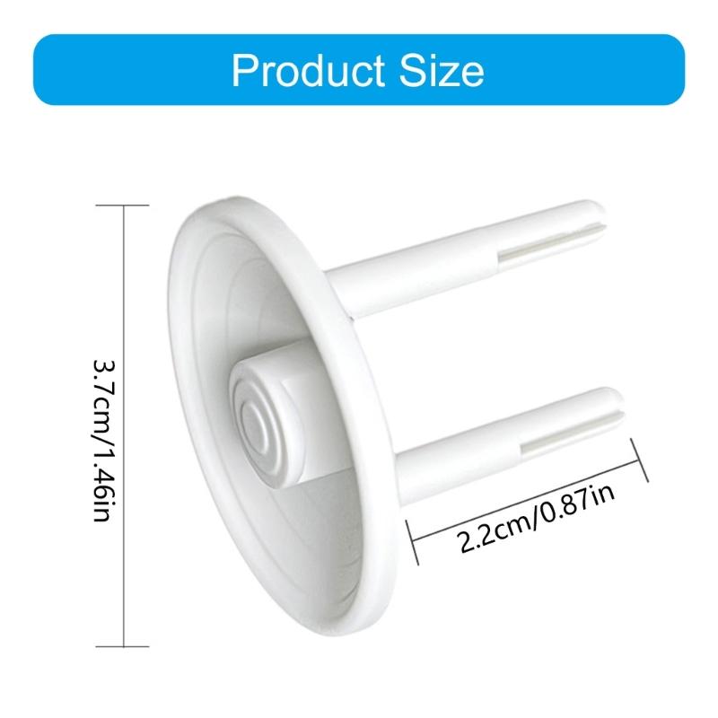 Pack of 10pcs European Safe Child Outlet Protector Shock Prevention Wall Socket Cover for Toddler Safety Home White