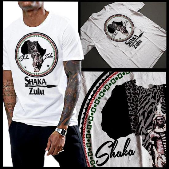 African King Shaka Zulu South African Warrior Pride Of Africa T-Shirt cotton New 3XL