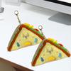 Cartoon Sandwiches Storage Bag Hamburger Zero Wallet Creative Plush Small Purse  Girls