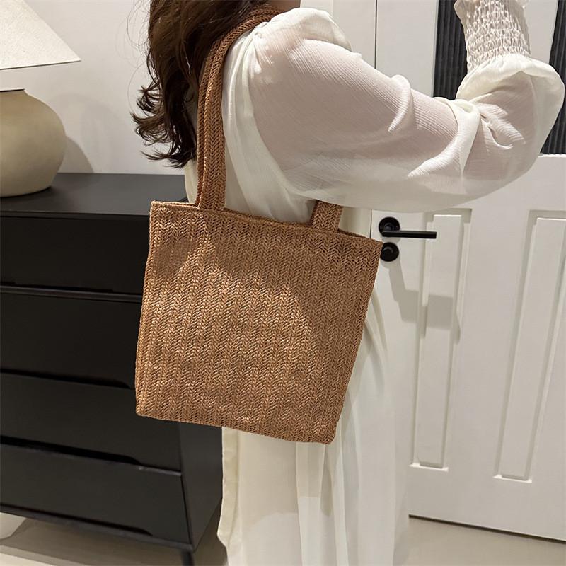 Stylish Woven Oversized Street Style Tote Bag 2024 Spring New All-match Shoulder Bag Korean Ins Bag