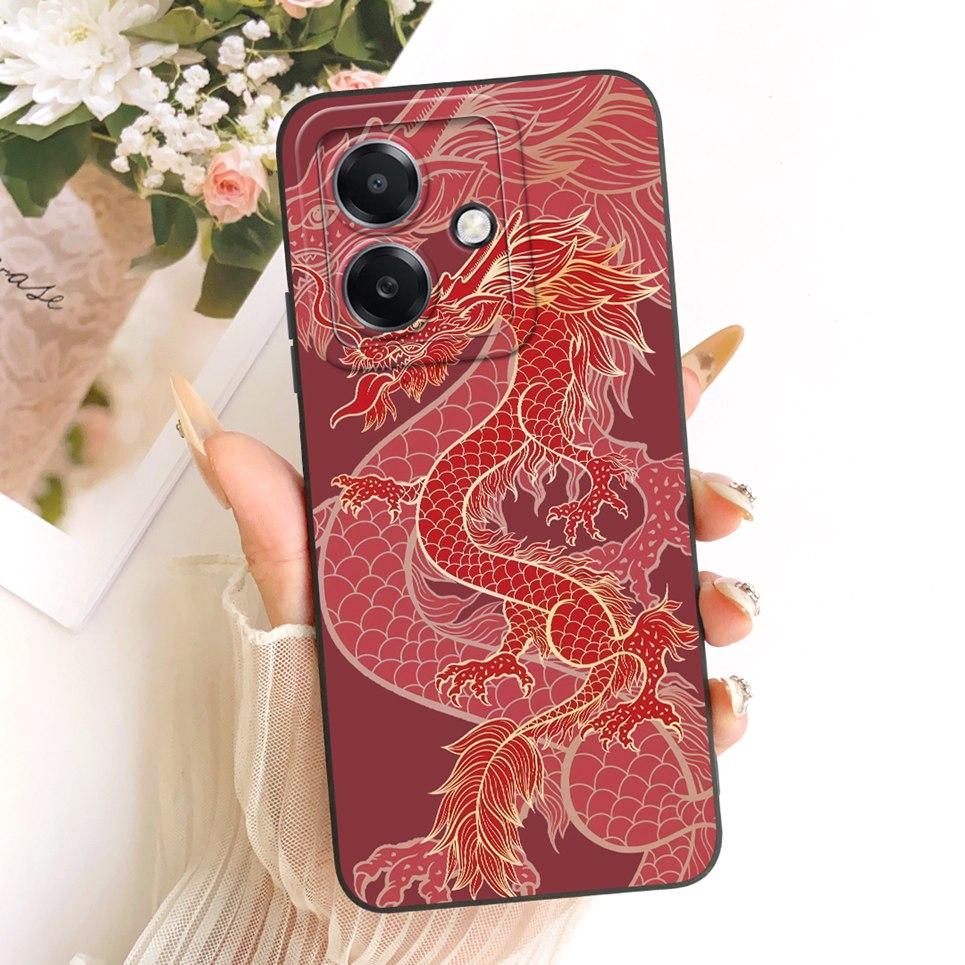 Soft Silicone Casing For Oppo A3x 4G 5G CPH2641 CPH2681/ Oppo A3 4G 5G Case Cover Cute Cartoon Cat Cool Dragon Animals Painting