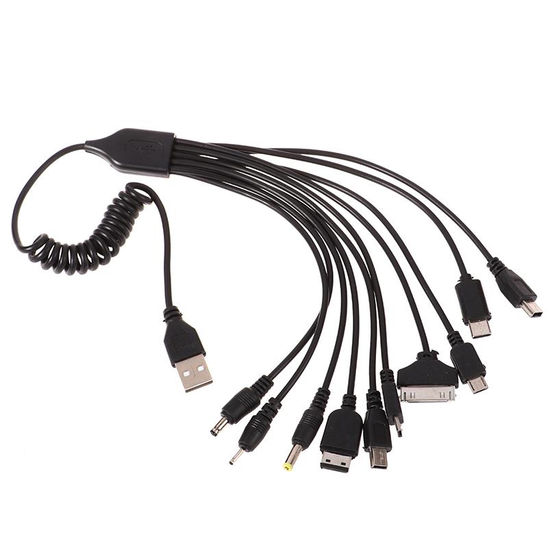 1 шт. 10 в 1 Micro USB Многопиновый Кабель-Зарядное Устройство Универсальный USB-Адаптер Кабель Провод для Передачи Данных Многофункциональный Кабель для Передачи Данных 1
