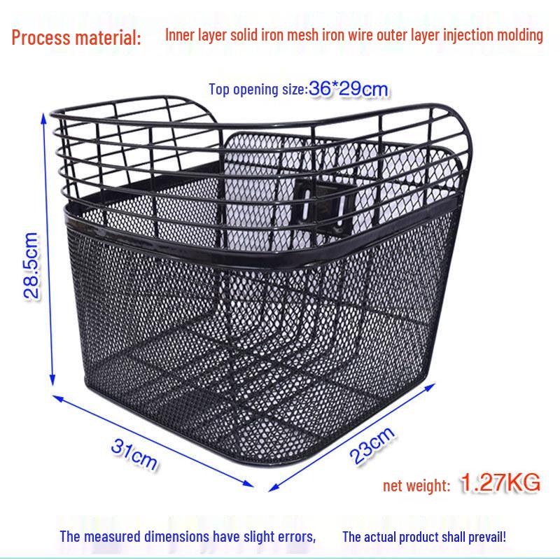 26-Inch Front Mounted Bicycle Basket for 24-28 Inch Bikes
