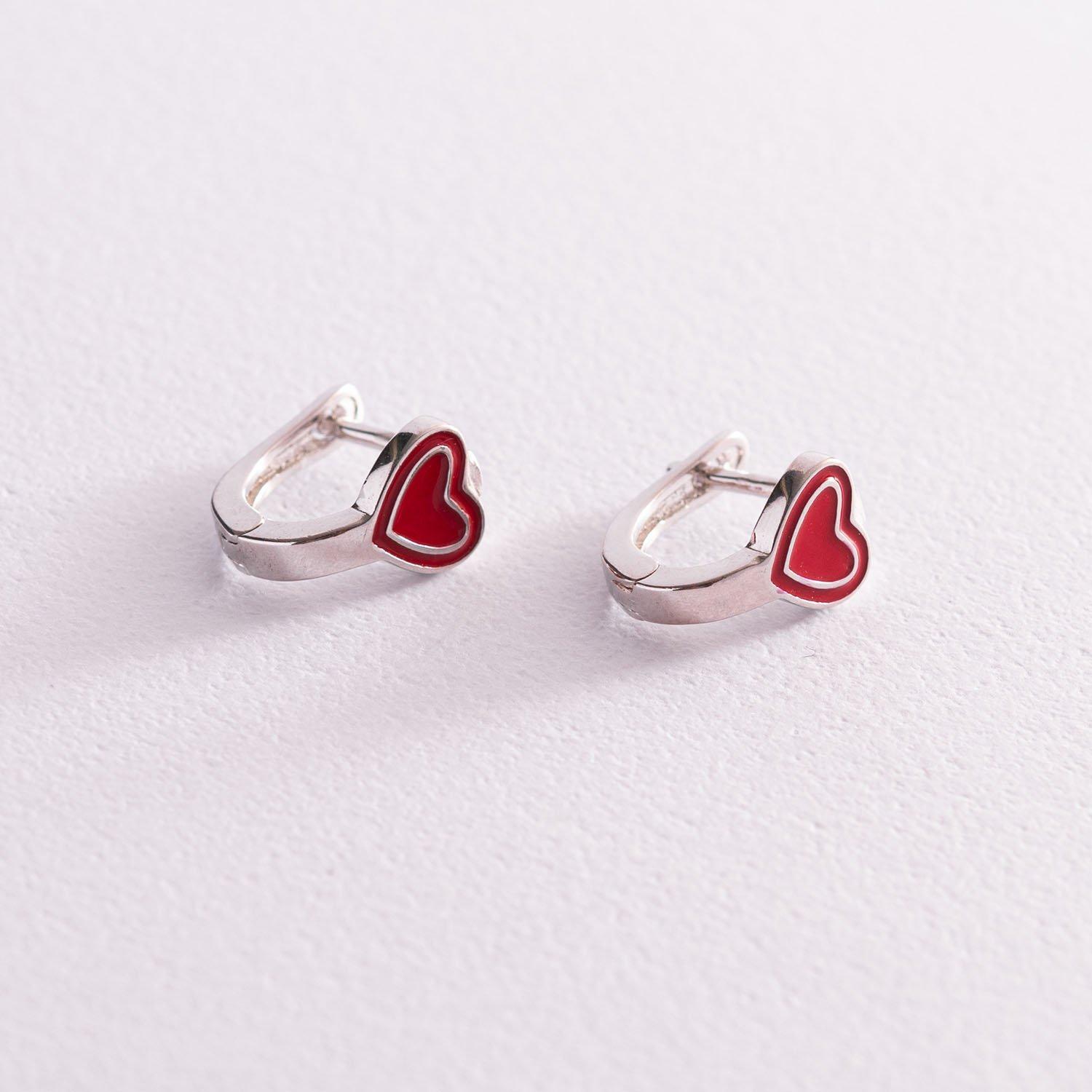 

Дитячі сережки Сережки (емаль) Oniks срібний