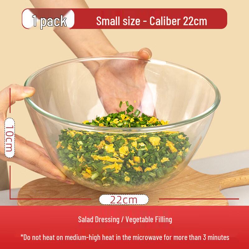 ZISIZ Thickened Heat-Resistant Glass Mixing Bowl
