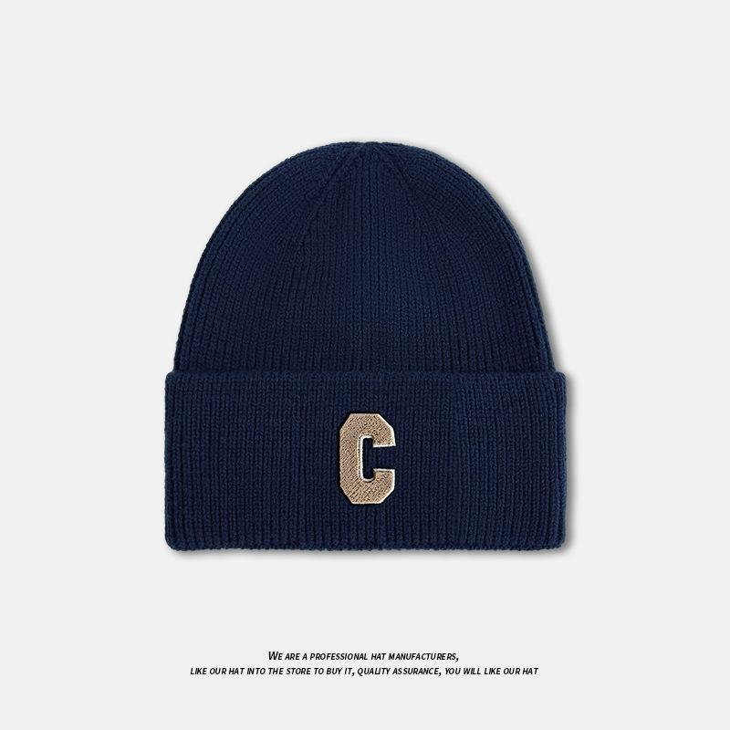 Autumn and Winter Hats for Women Ins Personality Simple Versatile Woolen Hat Showing Face Small Cold Hat Warm Toe Knitted Hat