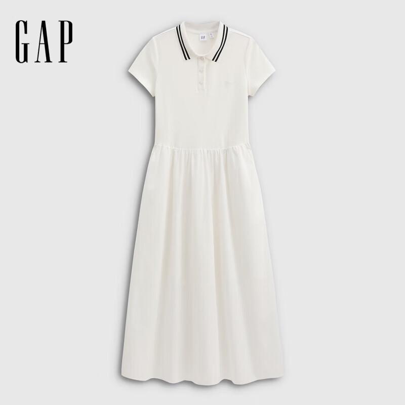 GAP Women s Logo Embroidered Polo Neck Short Sleeve Dress 175/96A