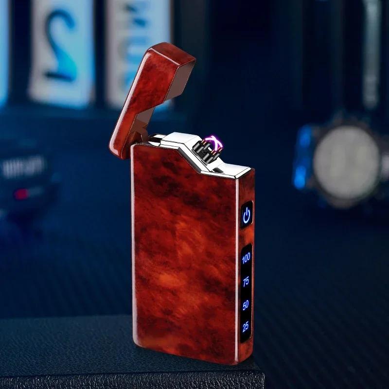 Home Multifunctional Dual Arc Windproof Cigarette Lighter Plasma Pulse Type-C Charging Men's Exquisite Small Gift