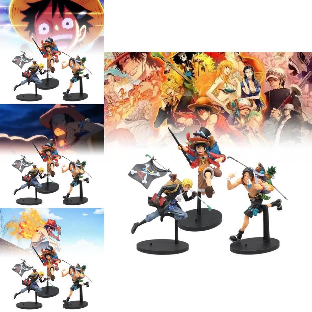 High Quality Pvc Anime Figure Set Featuring Luffy Ace And Sabo Collectible Models