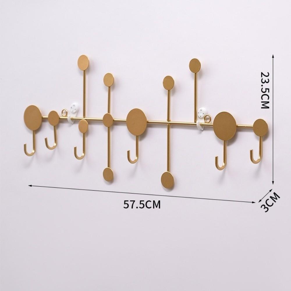Metal 5/6 Hooks Rack Wall Mounted Towel Clothing Hanging Stand Door Hook Entryway Kitchen Utensil