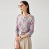 Zhaojun Women's Printed Lightweight Wool Blend Cardigan