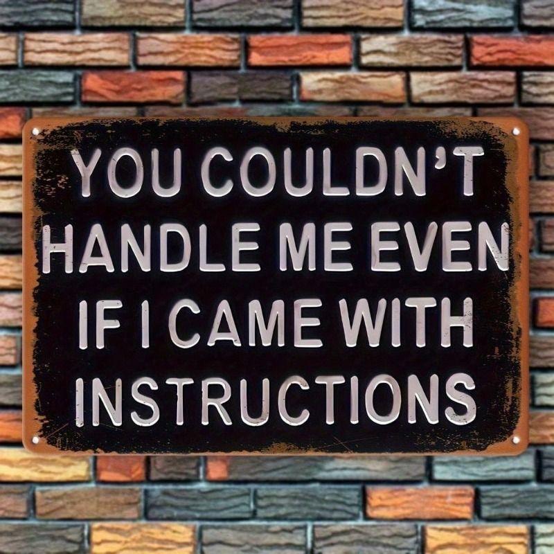 Metal Wall Art Sarcastic Funny Vintage Sign for Bar