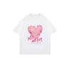 Oversized T Shirt Black Heart Graphic With Text Into Another Romantic Quote Print Casual Wear For Women Streetwear Fashion Top