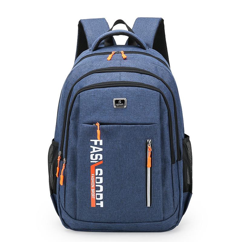 

Backpack Men s Business Backpack Fashion Junior High School Student School Bag Leisure Travel Computer Bag синій
