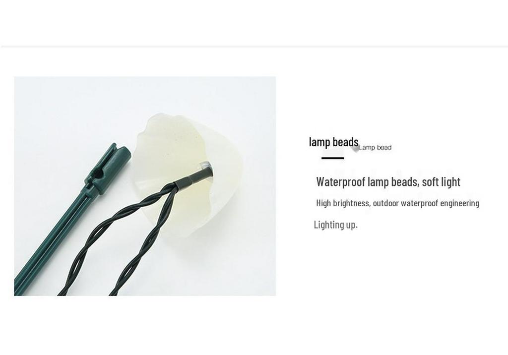 Solar LED Mushroom String Lights with Remote for Outdoors