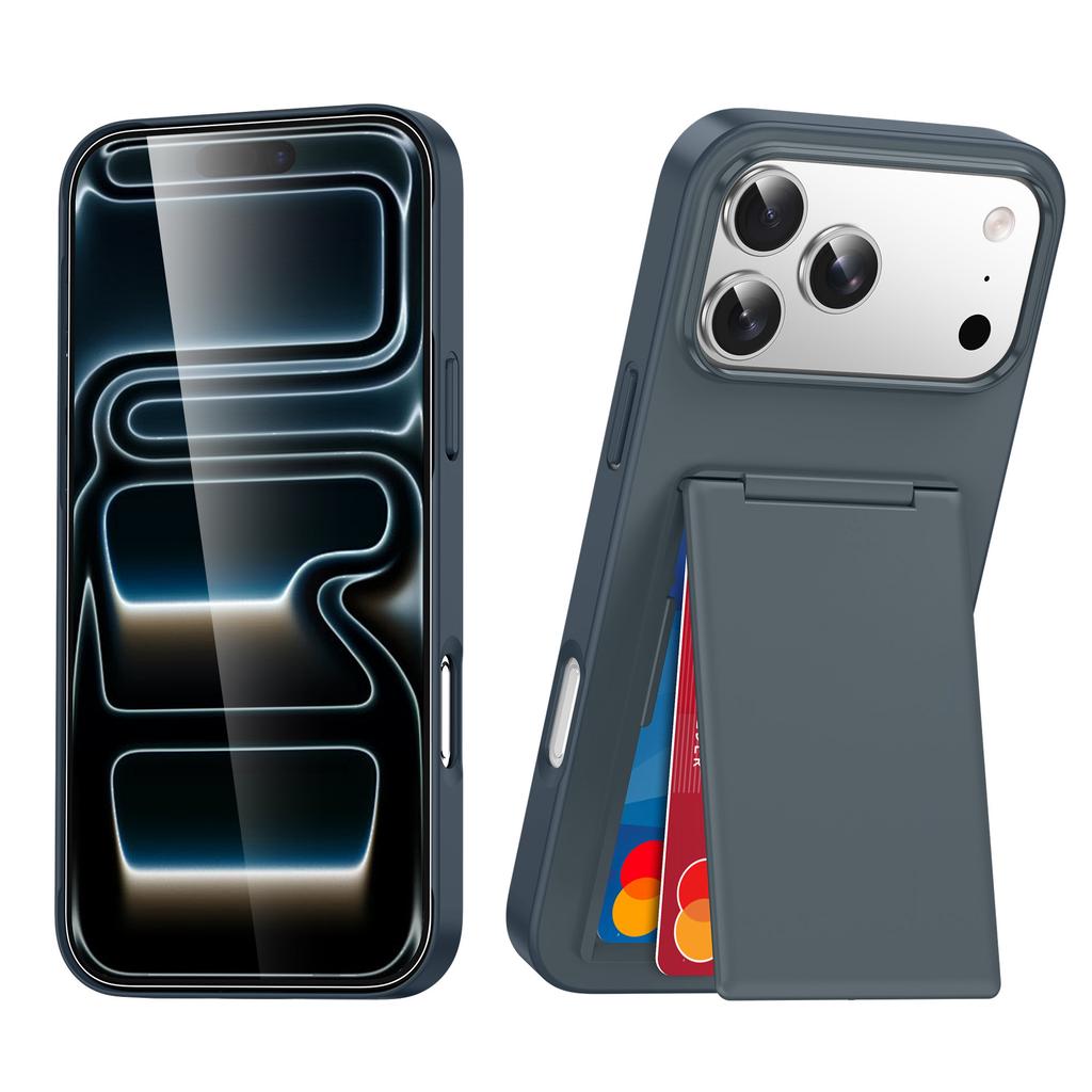 New for IPhone17 Frosted Card Holder Holder Mobile Phone Case 16Pro Air Bag Anti-fall 15 Mobile Phone Protective Cover