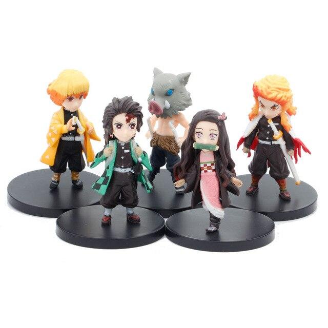 Kimetsu No Yaiba Anime Figure Demon Slayer Action Figure Kamado Tanjirou Kamado Nezuko Agatsuma Zenitsu Figurine Toys