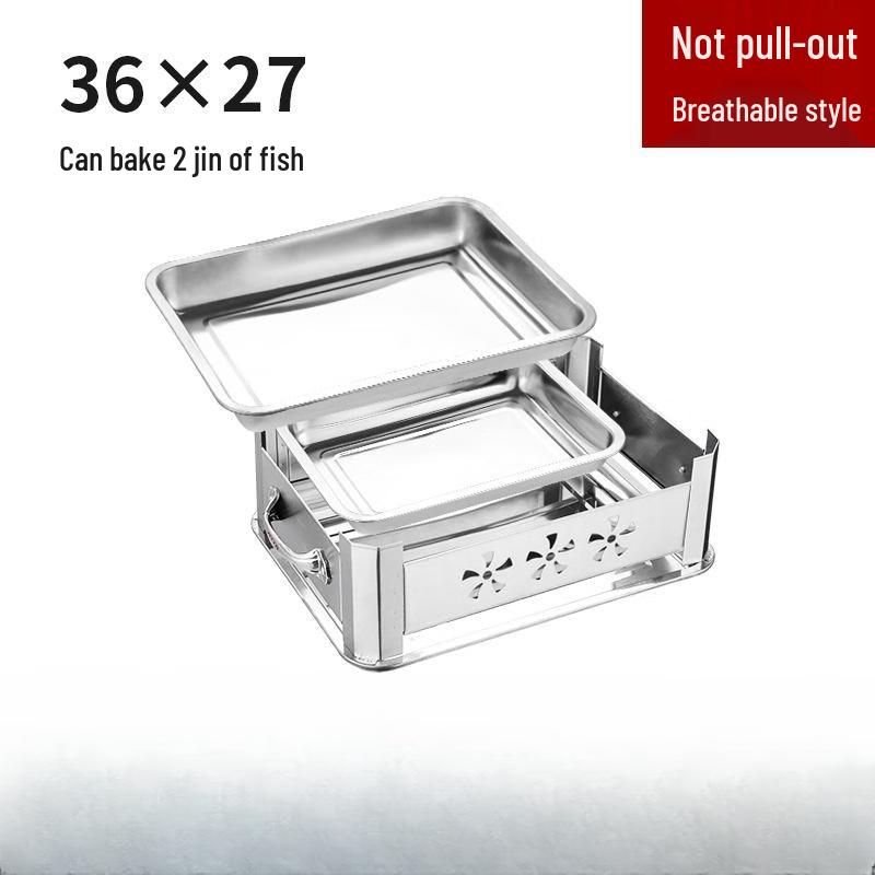 Lantuan Stainless Steel Smokeless Charcoal Grill