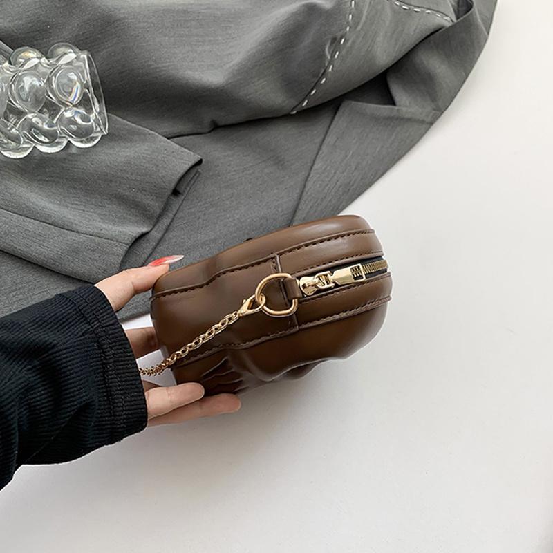 Y2K Casual Shoulder Bag Halloween Funny Lovely Devil Ghost Bag Ladies Bags Leather Zip Purse PU Handbags Women Crossbody Bags CLE