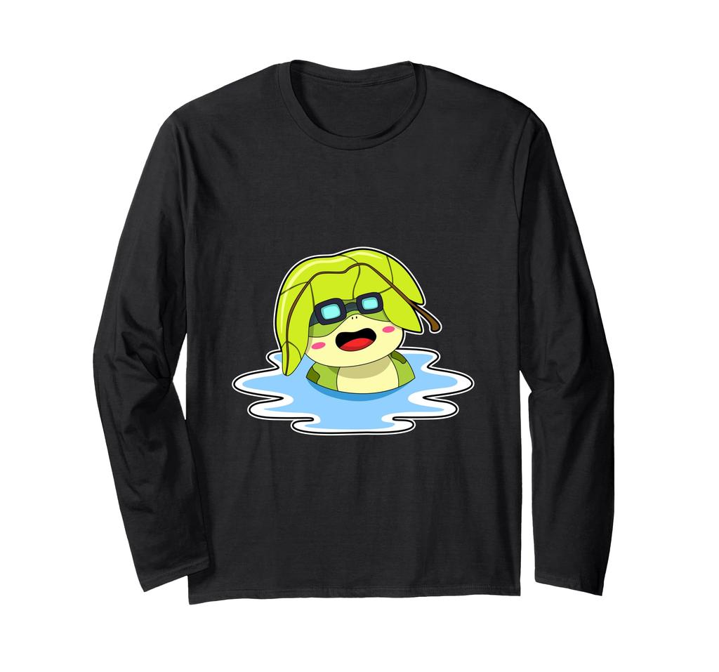 Frog Swimming Goggles Water Sports Long Sleeve T-Shirt