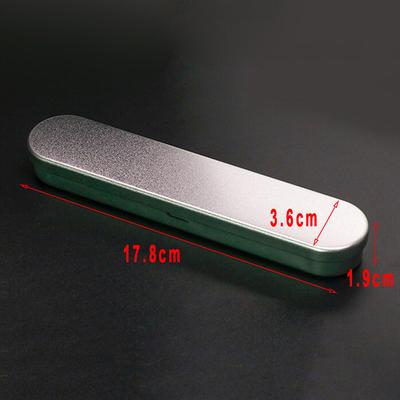 1Pcs Metal Rectangle Horses Mouth Tin Box Fountain Pen Box Case Stationery Organizer School Office Use Transparent
