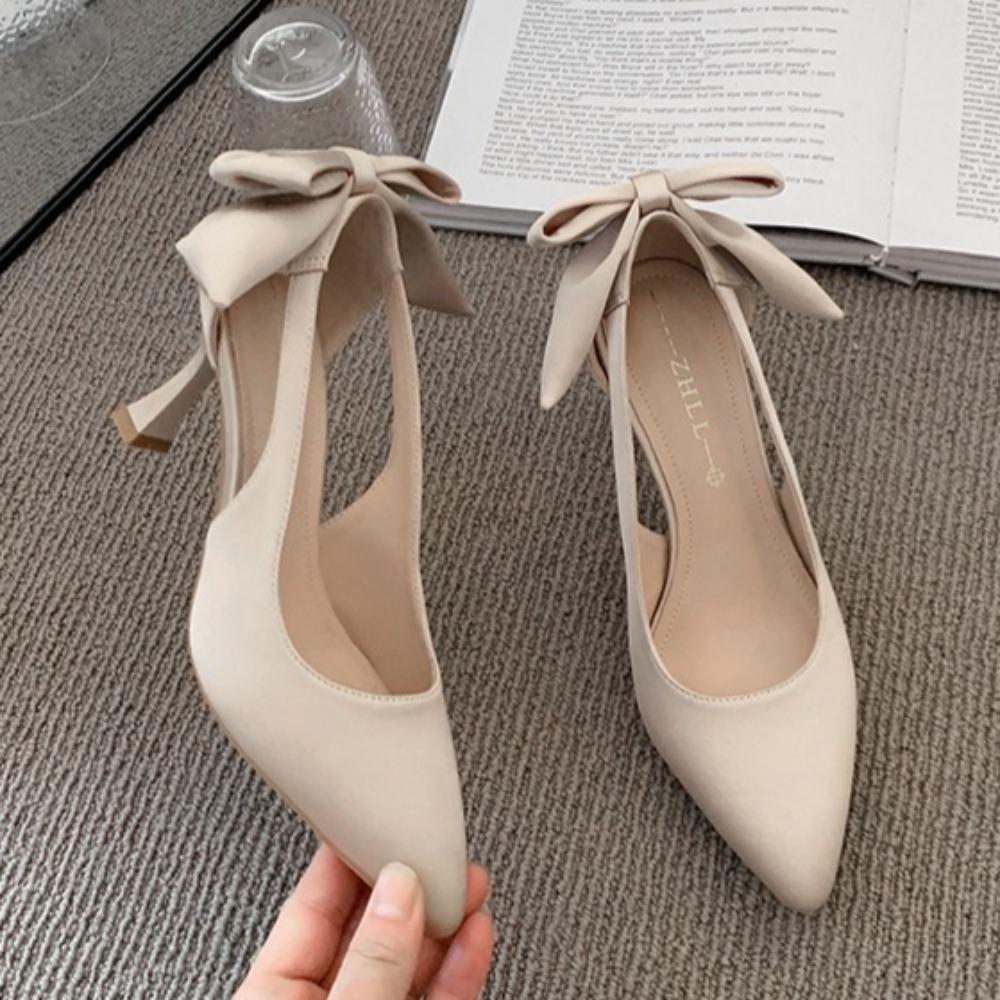 High Heels Damen Schleife Vielseitiges Design Damenschuhe Super Große Größe 45 Übergröße Absätze 44 45 Schuhe Hoch