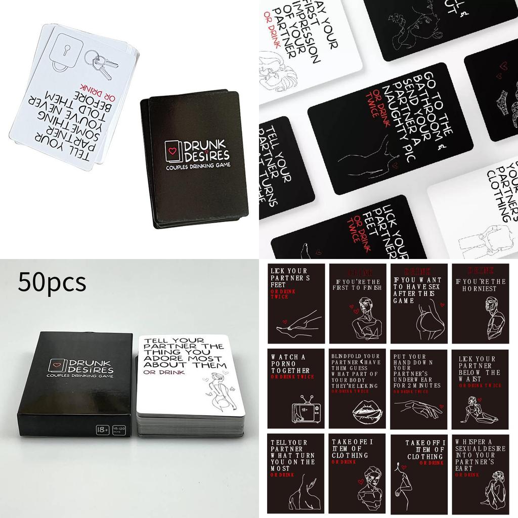 Drunk Desires Romantic Card Game Crafted From Art Paper 9*6.5cm