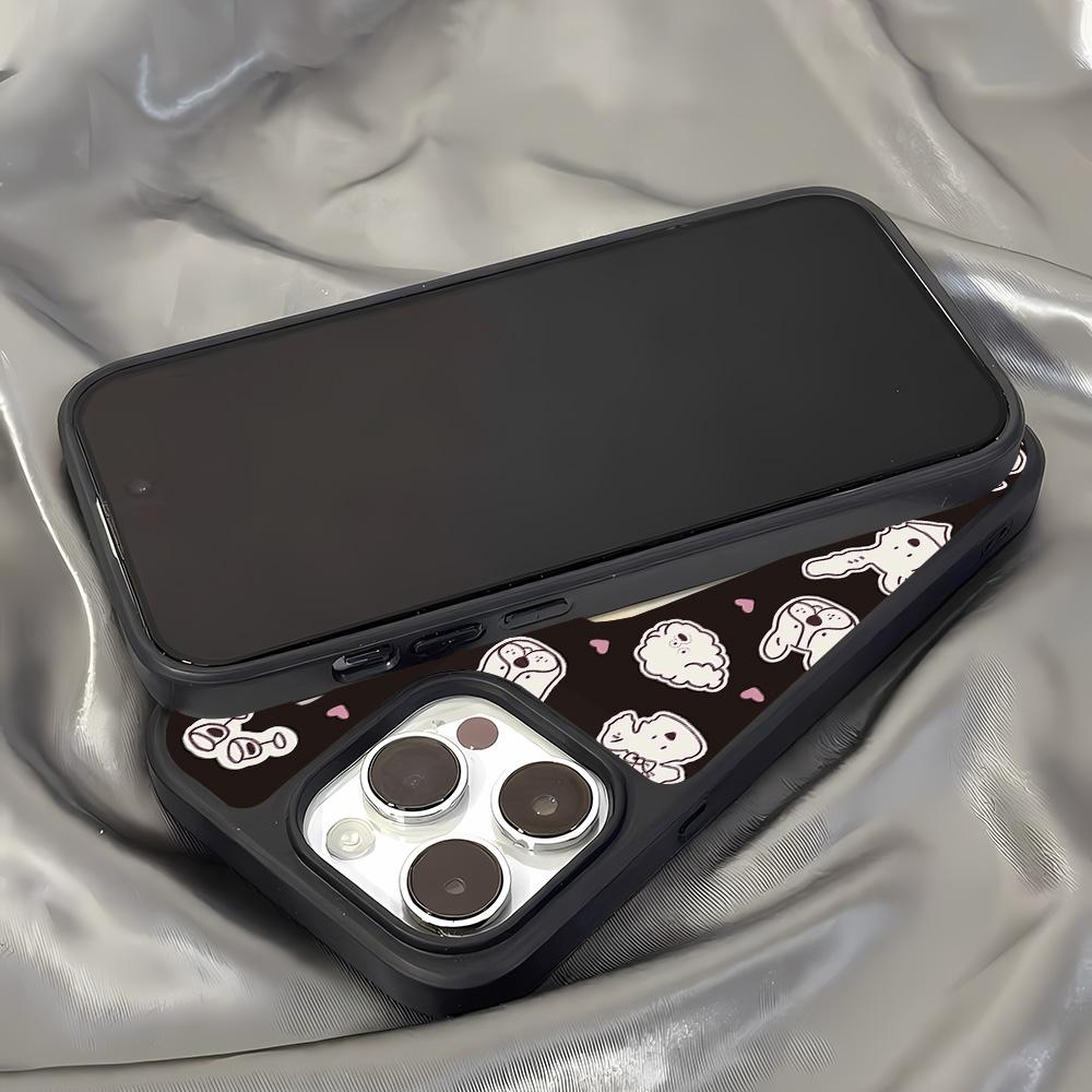 Mirror Phone Case for iPhone 15 11 13 14 for 15 16 Pro Max 12 13 16 Pro Cloud Flower and Animal Cute Style Phone Case