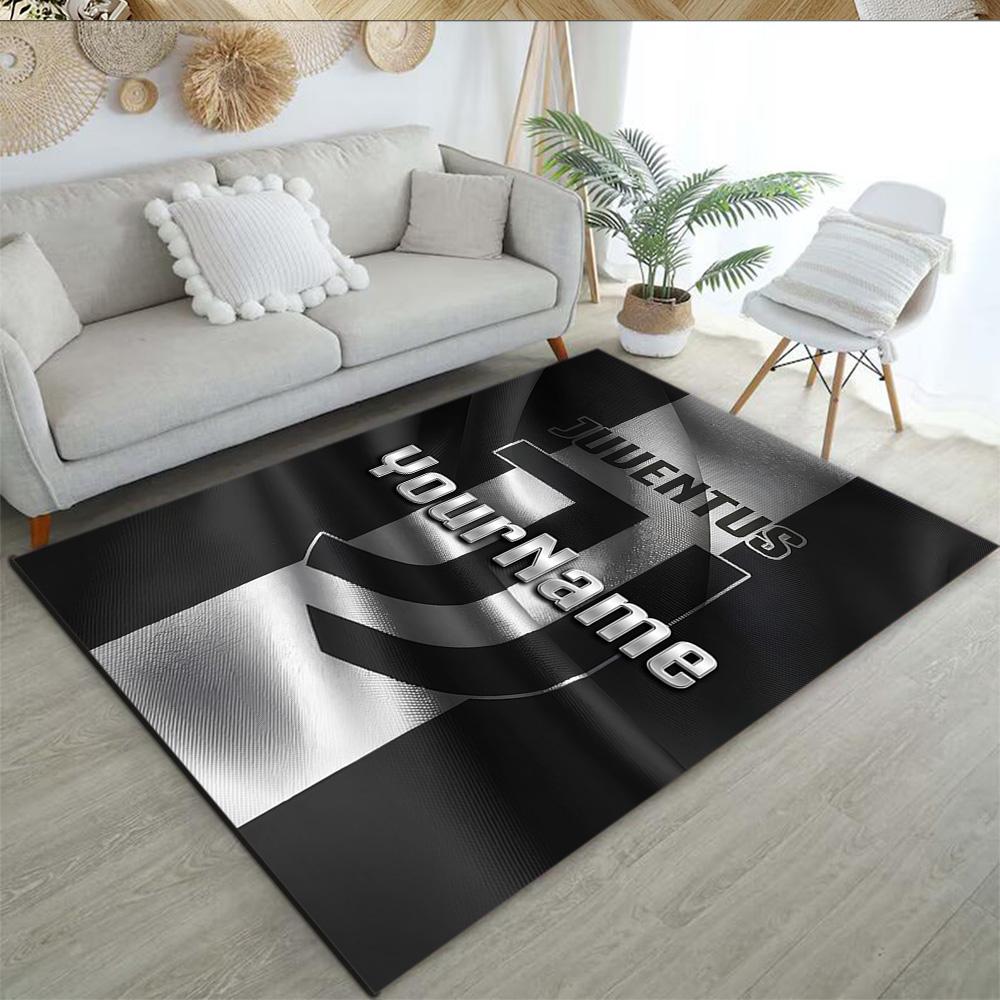 Juventus Customizable Name Carpet Design for Dormitory Kitchen Study room Foyer Anti-slip Rug Office home decor Birthday/Christmas Gift