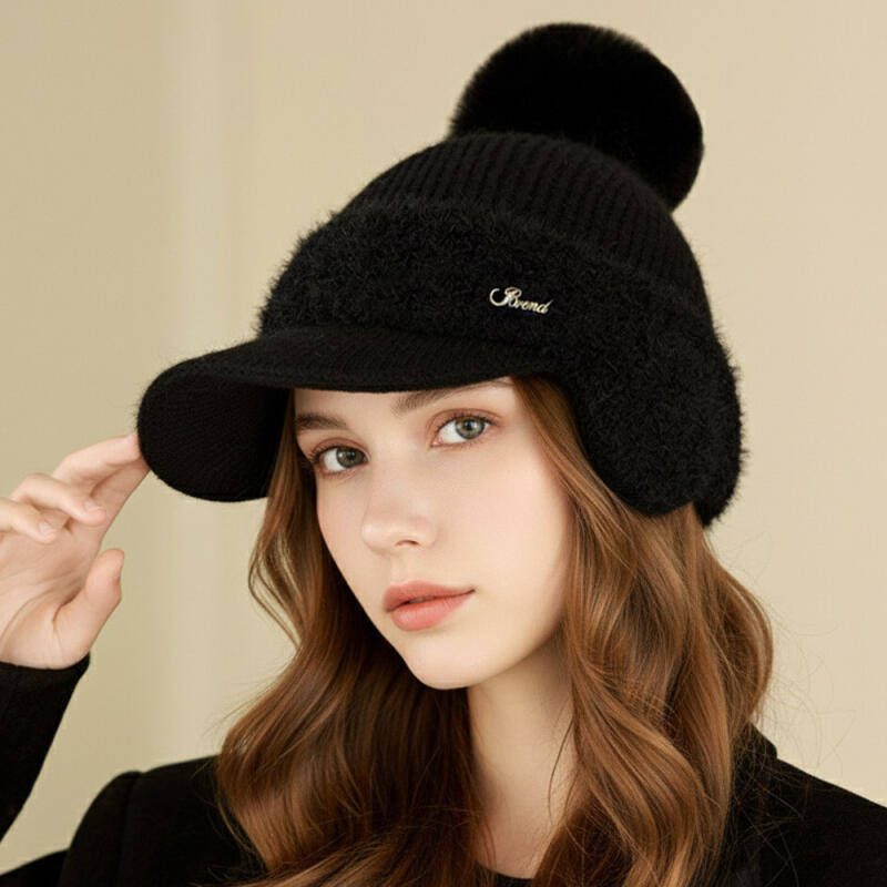 Rene Lee Earflap Winter Hat with Earmuffs K254