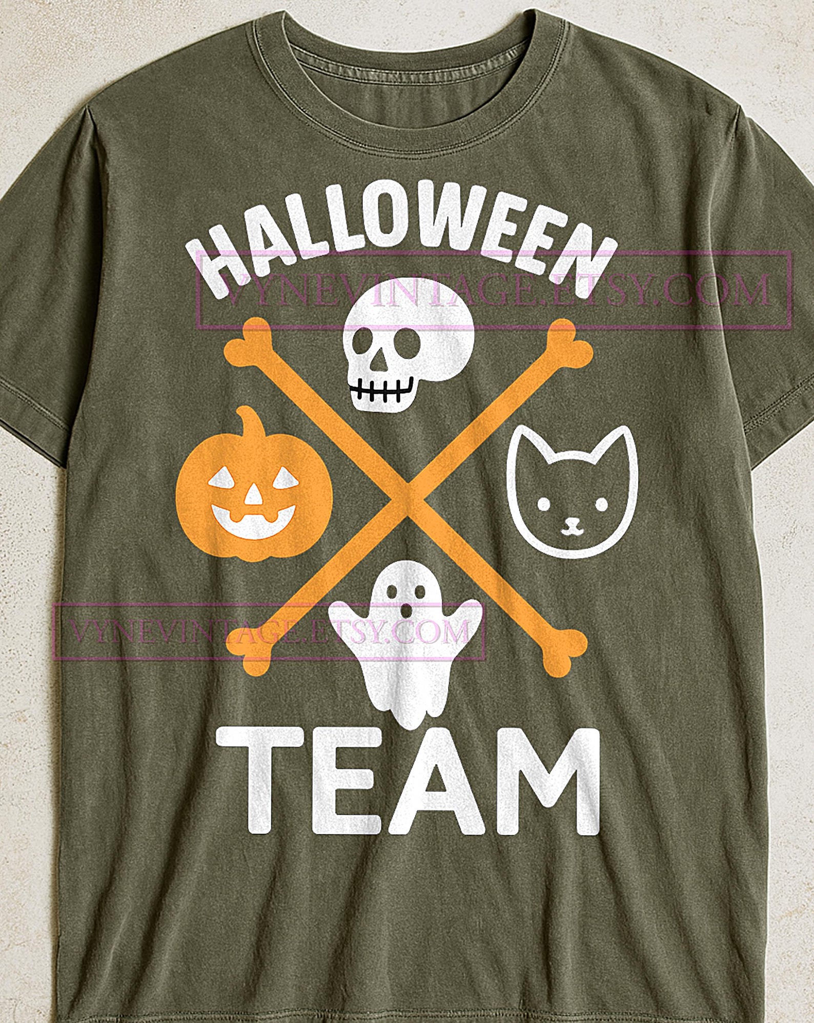 Halloween Team T-Shirt, Spooky Season Graphic Tee, Fall Lover Gift, Halloween Squad Shirt, Retro Spooky Tee 2XL