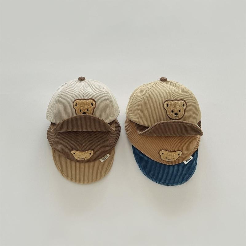 Kreslená kšiltovka Baseballová čepice Dětská kšiltovka Vyšívaná čepice s medvídkem Duck Tongue Cap Zimní dětská čepice Dětská sluneční čepice
