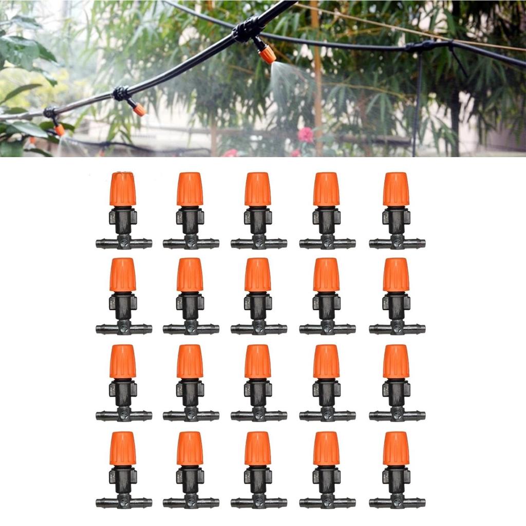 Irrigation Mister Nozzle with Tee Joint, Irrigation Dripper for Patio