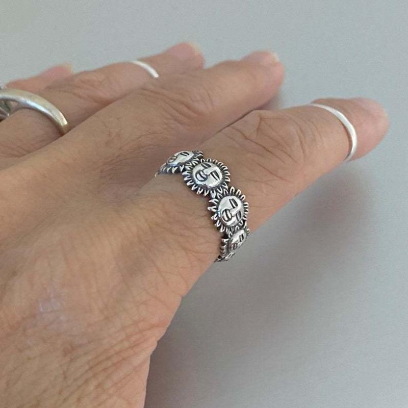 1 Stück Mode Schlichter Stil Sonnenblumen Schmuck Mode Blume Retro Ring