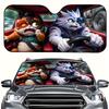 1Pcs Playful Design Vibrant Car Windshield Sun Shade, Easy Installation, With 4 Free Suction Cups